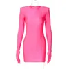 Spring femminile New Fashion Slim Fit Neck Round Neck Long Weeved Ghetti