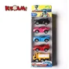 5PCSSET 164 Alloy Toy Car Anime Korea Cartoon Watch Car Model Toys Pull Back Children Gift LJ2009498912のためのミニチュア教育おもちゃ