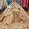 Różowa szyka w kształcie serca Słodka 16 quinceanera sukienka 2024 Blask Lace Applique Carzy księżniczka suknia balowa vestidos de 15 anos 0516