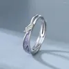 Bagues de cluster Kofsac Mode Mignon Zircon Pony Couple Bague Bijoux 925 Sterling Argent Pour Femmes Hommes Accessoires Cadeaux De La Saint-Valentin