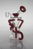 Phoenix 7.5 Inches Bubbler Recycler Dab Oil Rig Hookahs Glass Water Bongs Recycler Water Pipe Glass Smoking Bongs With 14MM Quartz Banger