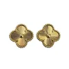 Vergulde Designer Stud Earring 4/klavertje vier Sieraden Mode Charme Vrouwen Studs Huwelijkscadeau Hoge kwaliteit