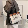 Bolsos elegantes de los mejores diseñadores bolso de mano de lona para mujer nueva tendencia bolso con letras impresas bolso Msenger de un hombro