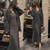 Robes de travail ensemble deux pièces pour femmes automne Style ample paresseux Long manteau doux et Sexy tricoté robe pull deux pièces ensembles