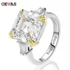 OEVAS 100% 925 Sterling Zilver Gemaakt Citrien Diamanten Edelsteen Bruiloft Verlovingsring Fijne Sieraden Gift Groothandel 240221