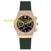 Hot Selling Bling Moissanite Diamond Mens Silicone Watch With Double Eyes Large Dial Par Mossanite Watch