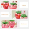 Verres à vin 4 ensembles de vases à fraises, pot avec couvercle et bouteille de jus de fête, eau