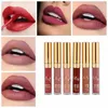 BELEZA VIDRADA 6 Pçs/set Profissional Batom Líquido Lip Gloss Maquiagem Matte Sexy Kit Cosméticos de Longa Duração À Prova D 'Água Maquiagem 240311