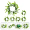 Decoratieve bloemen 6 stuks trouwringen nep eucalyptusbladeren ring kunstmatige kransen