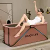 Vasche da bagno Moderna vasca da bagno portatile coperta grande impermeabile casa vasca da bagno impermeabile singola estetica Baignoire Pliante forniture per il bagno