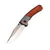 BM 15080-2 Hunt Crooked River Bugout Klasör Bıçağı 9CR18MOV Klip Noktası Blade G10/Ahşap Tutamak Taktik Av Kampı Cep Bıçakları BM 15017