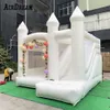 Toptan Full PVC Beyaz Boksülleme Evi Jumper Düğün Şişme Bouncle Slayt Bouncy Castle Air Fedal Combo Çocuklar İçin Atlama Yetişkinler Blower Free Gemi Dahil