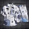 Designer Suit Sanya Tourism Set Summer Short Sleeved Mens Shirts Beach Vacation Leisure Loose Shorts Fashion 3azh