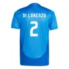 2024 Italy Soccer Jerseys 125th Retegui Tonali Italia Football Shirt Jorginho Barella Spinazzola Locatelli Top Thiland Men Women Kids Kits Sleeve