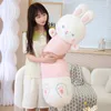 80120cm Kawaii Rabbit Long Plush Pillow Squishy Cylindrical Cartoon Animal Sleeping Leg Hug Sweet Bunny Plushie for Girl 240304