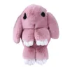 Zaini di peluche Simpatico coniglietto Borsa di peluche Messenger Donna Pompon di pelliccia di coniglio Borsa a catena Borsa per cellulare Ragazze Piccola spalla decorativaL2403