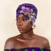 Elegante berretto turbante africano con strass lucido pronto da indossare Nigeria Auto Gele Headtie Party Womens Head Wrap Bonnet Turbante 240301