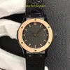 2024GSF Herrklocka Keramikfodral Hub1110 Automatisk mekanisk kraftreserv 42 timmar Diameter 42 mm Krokodilläderband Sapphire Mirror Designer Watches