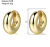 Backs Earrings Punk Non Piercing Chunky Round Circle Clip Earring For Women Gold Plated C Shape Ear Cuff Stud Tube Thick Earclips Jewelry