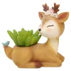 Planters Cartoon Deer Flower Pot Succulent Plant Pot Sika Deer Creative Animal Planter Fairy Garden Ornament Home Desktop Decoration Gift