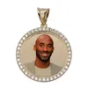 Hip hop imagem jóias 925 prata esterlina ouro vvs moissanite foto pingente ename 3d personalizado gelo fora memória pingente moissanite