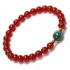 Cuentas de ágata roja, pulsera de cuentas de piedra Natural, piedras preciosas curativas, pulseras de amistad para parejas, joyería de moda