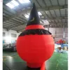 Bezpłatne zajęcia na zewnątrz reklamowe 8 mh (26 stóp) z dmuchawą Halloween nadmuchiwany balon dyni z czarnym kapeluszem do dekoracji