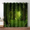 Perdeler orman orman ağacı doğal manzara manzara ince pencere gölgeleme perdeleri oturma odası mutfak yatak odası şelale 2pcs dekor