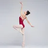 Stage Wear Sexy Ballet Red Leotard Women Practice Dance Neck Hanging One-piece Swimsuit For Girls Team Gymnastics Coverall