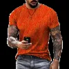 Camisetas para hombres Camiseta para hombre de verano Divertida impresión visual 3D Tops de gran tamaño sueltos cortos Slve Hombres Ropa Vintage Strt Patrón sólido TS Y240314