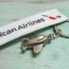 Брелки MiFaViPa 2 шт., брелок с вышивкой American Airlines, металлический брелок для женщин, модный брелок для ключей Porte Clef, Sleutelhanger