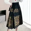 Jupes Style chinois jupe visage de cheval femmes automne et hiver Midi Ming Hanfu vêtements quotidiens banlieue nationale Femme