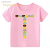 T-shirts Lettre A H R S T-shirts graphiques colorés bébé garçon t-shirt garçons enfants vêtements enfants vêtements filles chemises arc-en-ciel rose t-shirt ldd240314