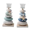 Candle Holders Holder Mediterraneans Sea Stone Candlestick Table Decoration Ornament