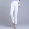 Summer Women Pants Casual Solid Spring Summer Cotton Linen Lady Ankle -Length Trousers Pants 240309