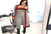 Mode svart randiga 3 stycken set casual outfits långa kappa stropplösa overaller bodysuit kvinnor kläder set kostymer plus size3430331