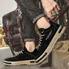 2024 Men's Shoes Spring New Anti Slip and Wear Resistant Work Shoes Men's Workwear Shoes Trendy Thick Sole Martin Boots Men's39-44