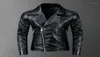 Punk Rock DJ Stage Faux Leather Men Coat High Quality Rivet Motorcyle Jacket Jaqueta Motoqueiro Chaqueta Cuero Men039s Fur 5875781