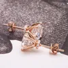 Luxe oorbellen diamant geslaagd voor de test Moissanite Studs Charme sieraden 18K Rose White Gold 0,3CT 5CT 1CT VVS1 Moissanite oorbellen voor mannen en vrouwen cadeau