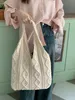 Torebki designerskie Summer Nowe zabytkowe ręcznie tkane torby plażowe wełniane dzianiny puste zygnięcie torby zygzaku zg wzór torebki damskie moda torba na zakupy mleko