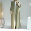 Abbigliamento etnico 2024 Ultimo elegante abito cardigan Dubai Dubai Kimono manica islamica Turchia kaftan musulmana Abaya modeste donne lunghe casual