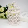 Ins Iron Hollow Candle Holder Wall Hanging Birdcage Dekorativ gyllene för Home Table Christmas Party Decoration 240301