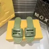 Marque de créateurs F Pantoufles avec boîte Sandales de luxe Chaussures pour hommes et femmes Oreillers Confortables Cuivre Noir Vert Été Mode Slide Pantoufles de plage