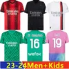 23 24REIJNDERS PULISIC Vierde A C Voetbalshirts MILANS GIROUD 4e zwart RAFA LEAO spelersversie Voetbalshirt Heren Uniformen 2023 2024 PULISIC LOFTUS-CHEEK THEO