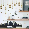 Eid Mubarak Wall Stickers Background Ramadan Kareem Decoration For Home Window Sticker Decal Islam Muslim Party Alfitr Gift 240312