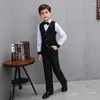Abiti da uomo 4 pezzi Bambini Ragazzi Gilet formale Set di vestiti per bambini Abiti da esibizione per pianoforte da matrimonio 3-12 anni