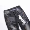 24 nuovi jeans di marca viola con vernice nera invecchiata American High Street TCFB