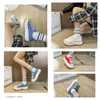 Designer Sneaker Emed Flat New Trainer Casual Shoes Denim Canvas Leather White Green Red Blue Fashion Platform Mens Low Trainers Siz 30 s