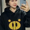 Women's Knits American High Street Fashion Brand Retro Pig Nose Hooded Sweater Autumn And Winter Niche Design Loose Couple Coat