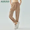 AL0LULU avec Logo pantalon de survêtement ample taille haute avec cordon de serrage pour femmes pantalons à jambes larges